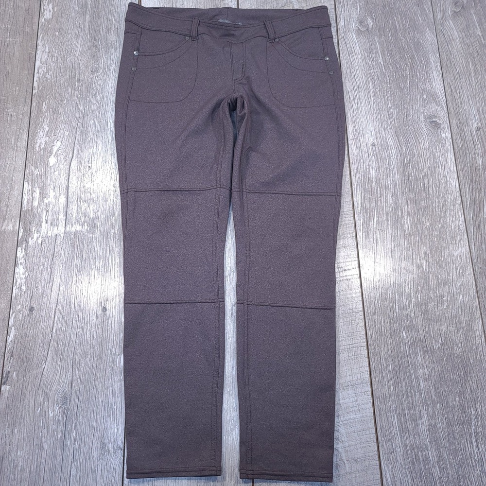 Athleta Bettona Jegging Pants Women LP Purple Stretch Moto Seam Pockets
